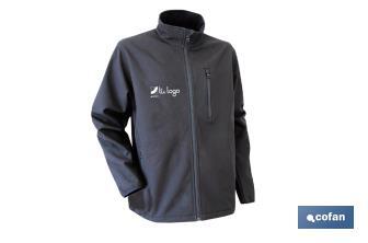 Softshell Jacket | Black | Líster Model | Composition: 94% Polyester & 6% Elastane - Cofan